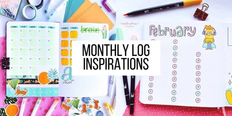 27 Bullet Journal Monthly Log Inspirations