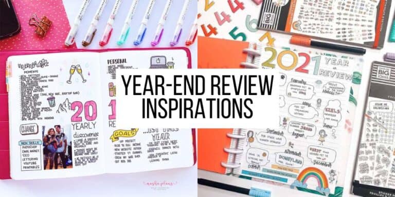 13 Creative Year End Review Bullet Journal Page Ideas