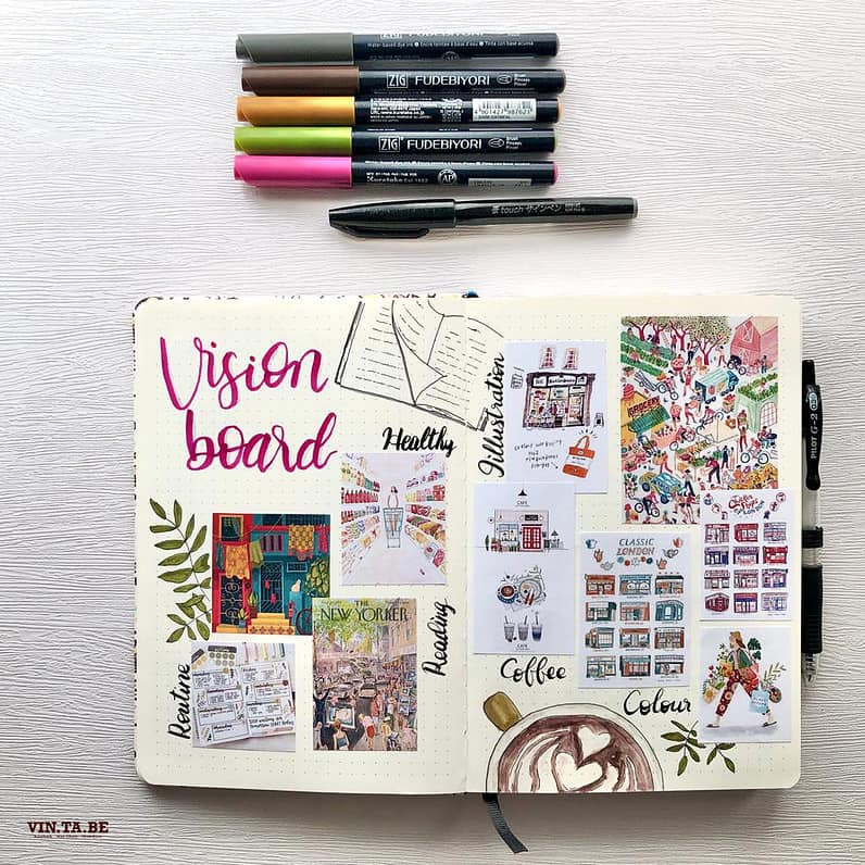 9 Creative Bullet Journal Vision Board Ideas to Manifest Your Dreams ...