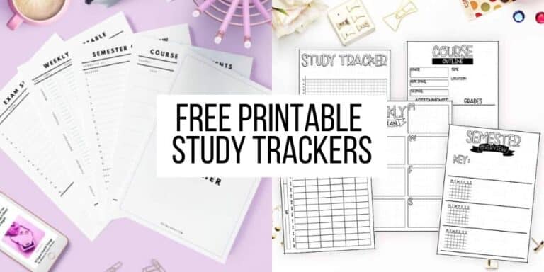 Free Printable Study Trackers To Keep You Focused And Motivated