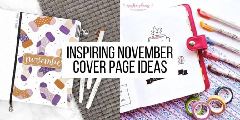 15 Inspiring November Bullet Journal Cover Page Ideas