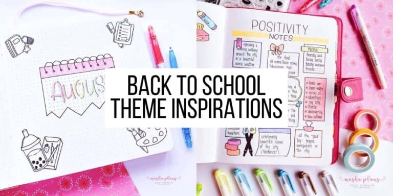 Back To School Bullet Journal Theme Inspirations