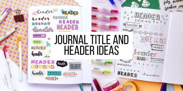 Stylish Bullet Journal Title And Header Ideas