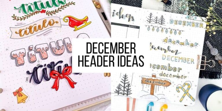 Creative December Headers To Decorate Your Journal