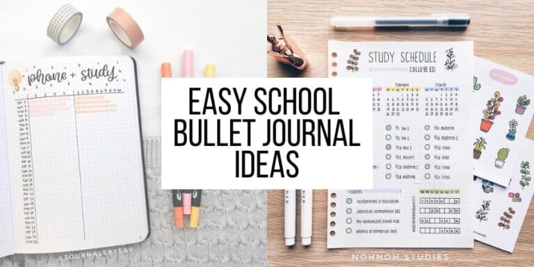 Easy School Bullet Journal Ideas