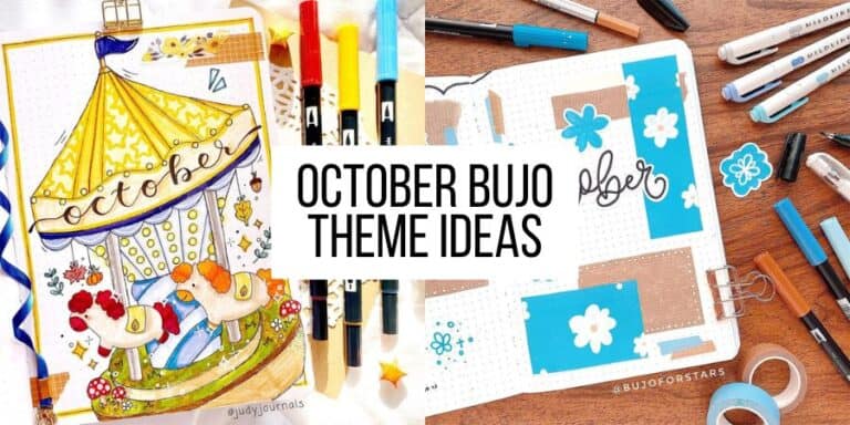 15 Non-Halloween October Bullet Journal Themes