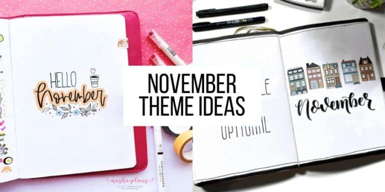 13 Fun & Creative November Bullet Journal Themes