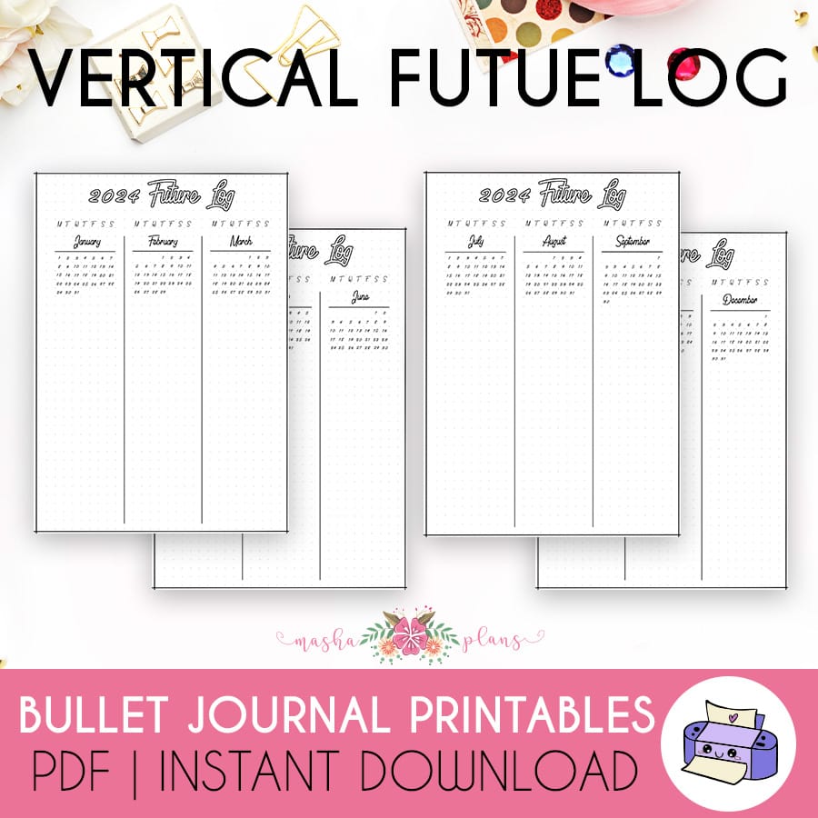 FREE 2024 Bullet Journal Printables, PDF