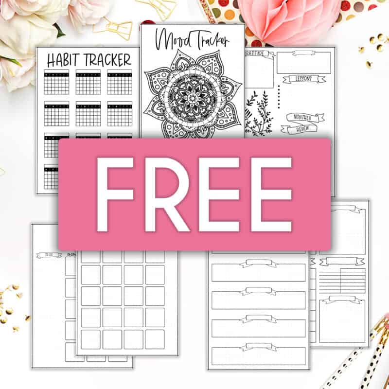 5 Exclusive FREE Printables For Your Bullet Journal
