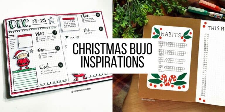 15 Christmas Themed Bullet Journal Inspirations