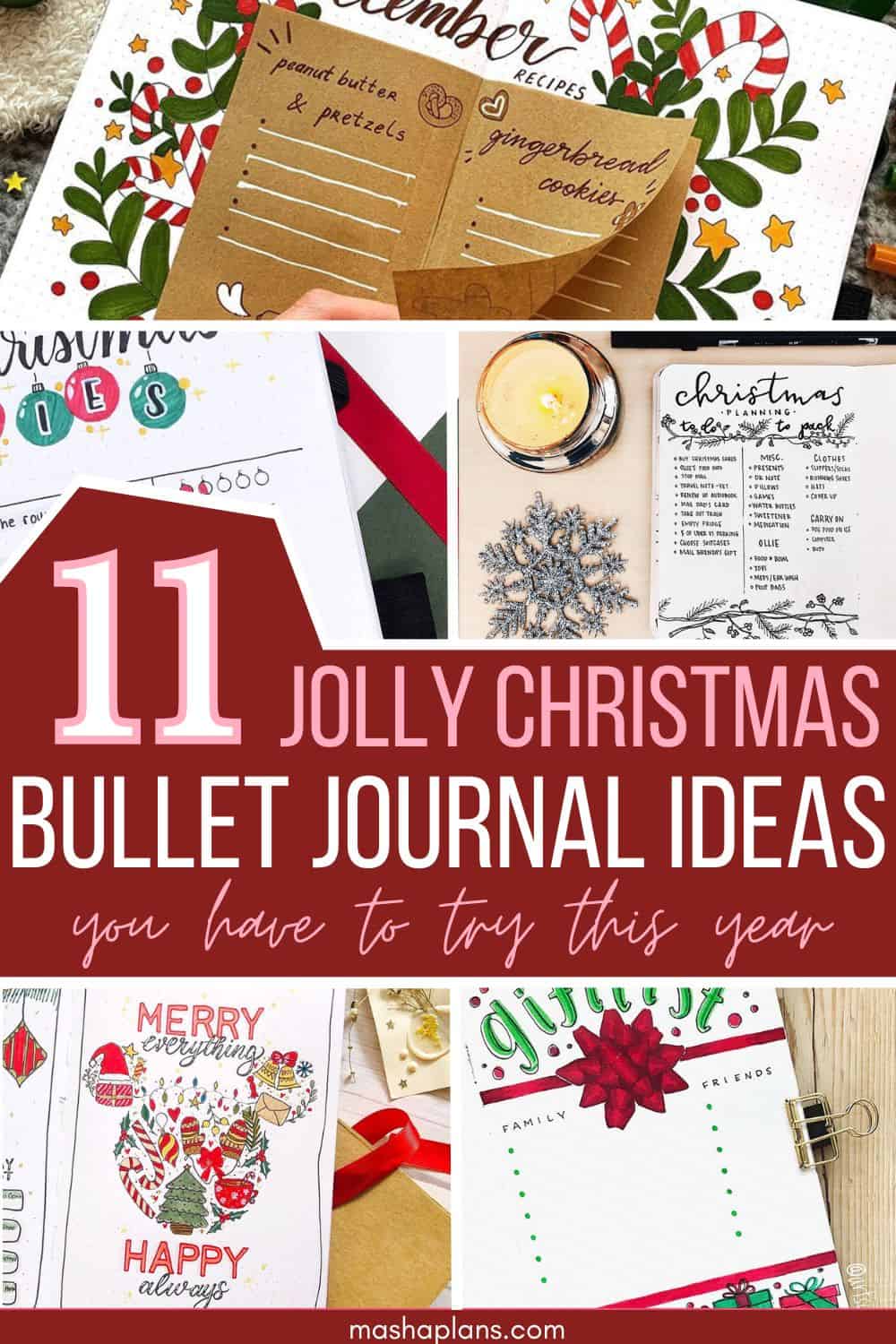 11 Christmas Journal Ideas to Brighten Up Your Bullet Journal | Masha Plans