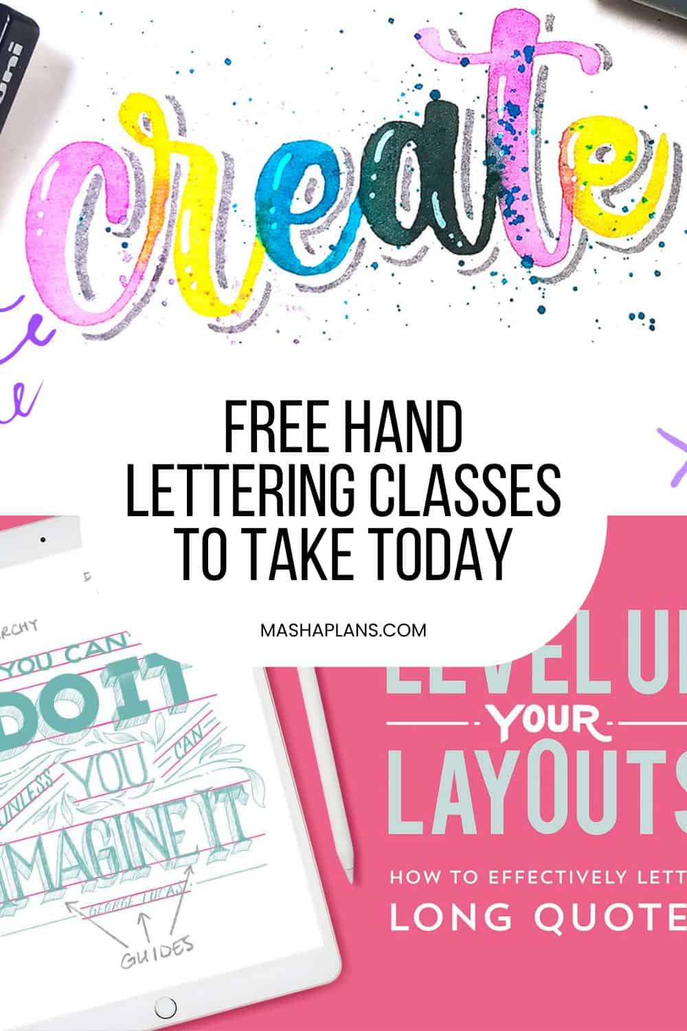 Free Hand Lettering Classes To Take Today Masha Plans