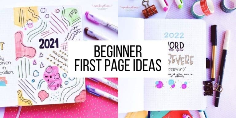 5 Beginner Bullet Journal First Page Ideas