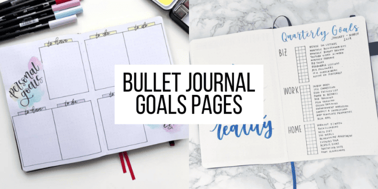 17 Bullet Journal Goals Page Ideas