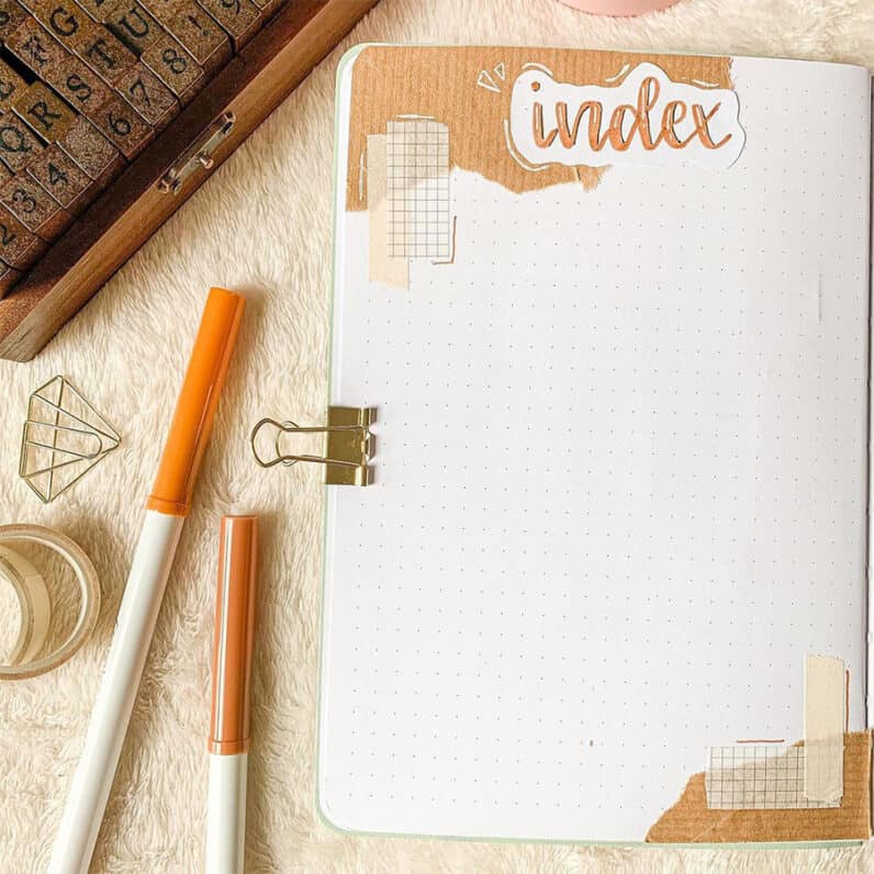 13 Bullet Journal Index Page Ideas
