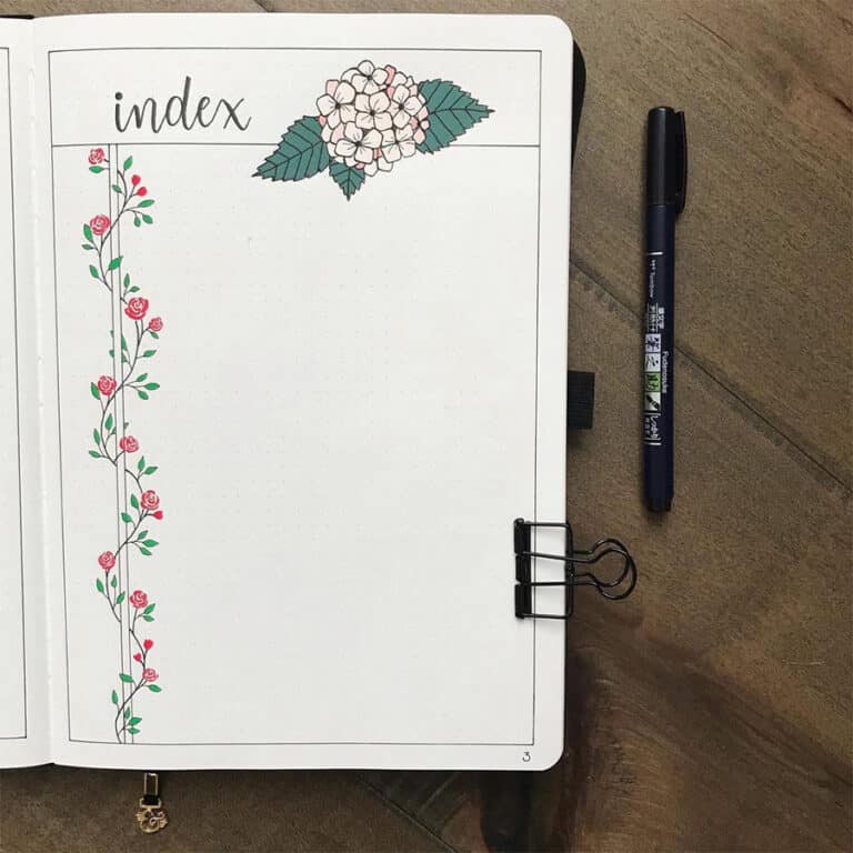 13 Bullet Journal Index Page Ideas