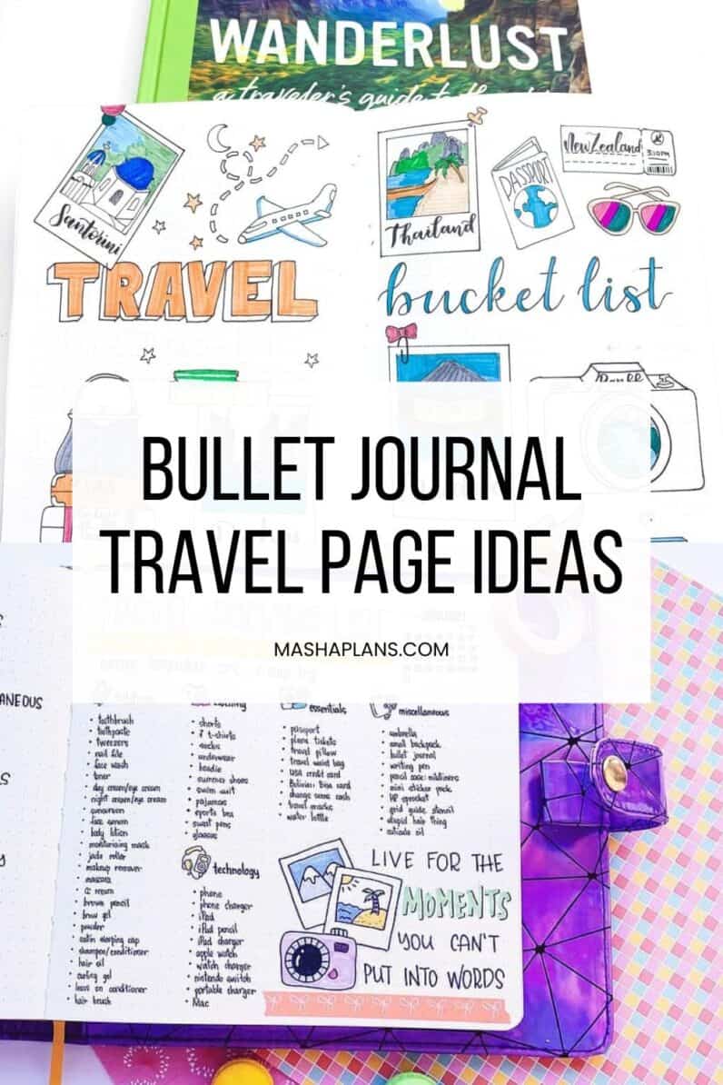 13 Bullet Journal Travel Page Ideas