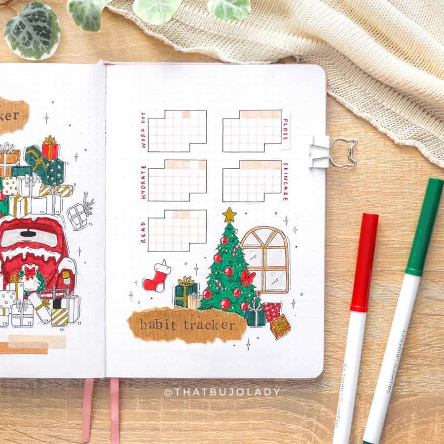 Festive Fireplace Title Page Decorative & Functional Planning Bullet  Journal Stickers Bullet Journal Theme Decorative Stickers 