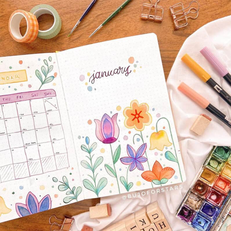 17 Inspiring January Bullet Journal Theme Ideas