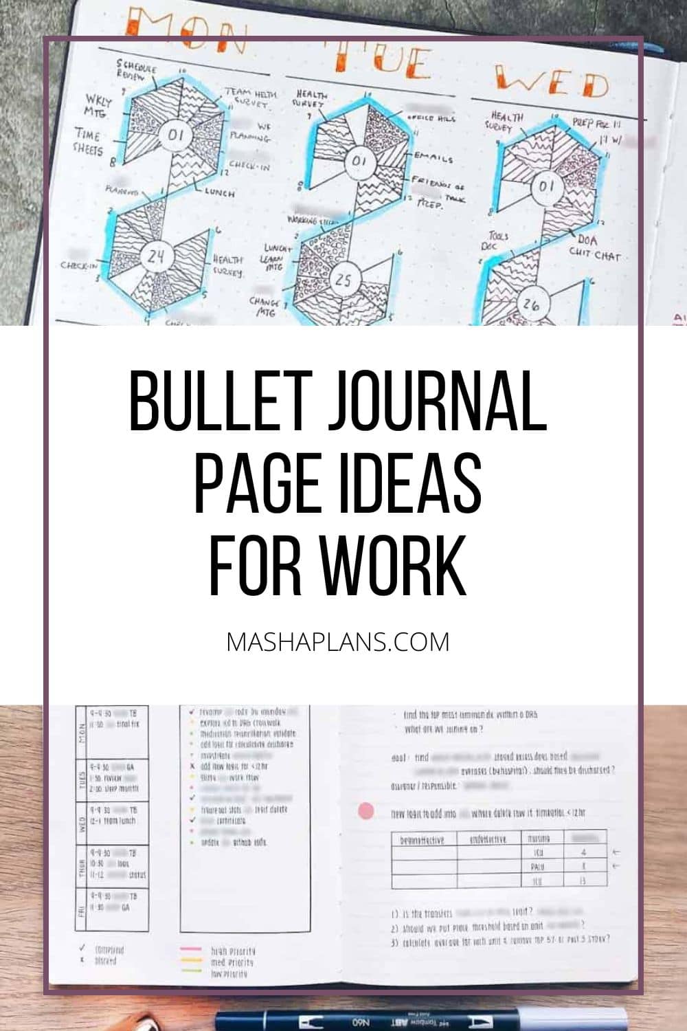 40 Work Bullet Journal Ideas for Organisation and Productivity 💜 
