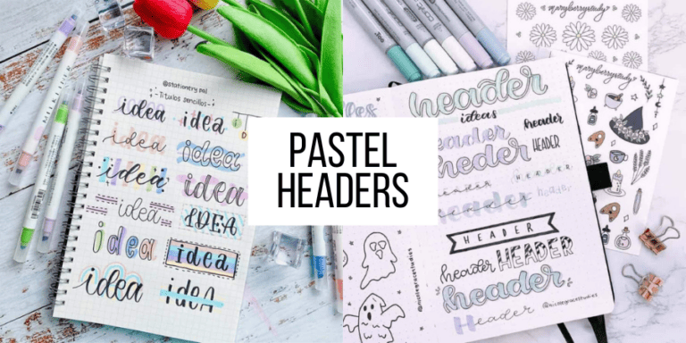 Pastel Headers For Your Bullet Journal