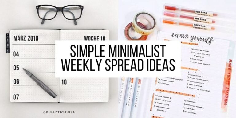 19 Simple Minimalist Bullet Journal Weekly Spread Ideas