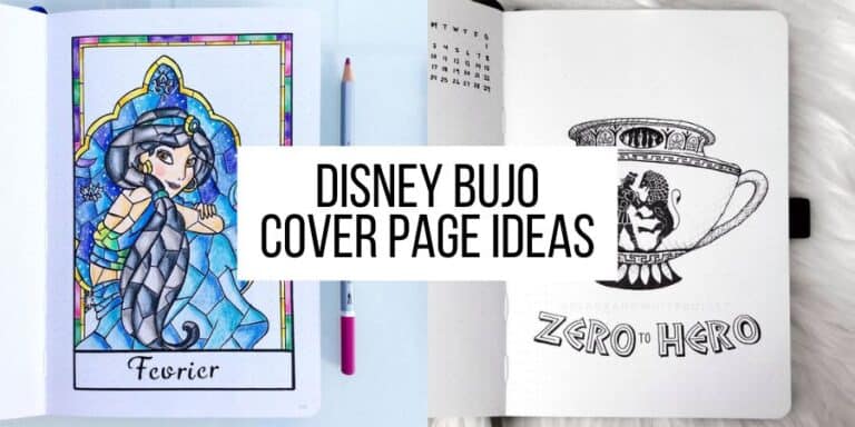 13 Bullet Journal Disney Cover Page Ideas