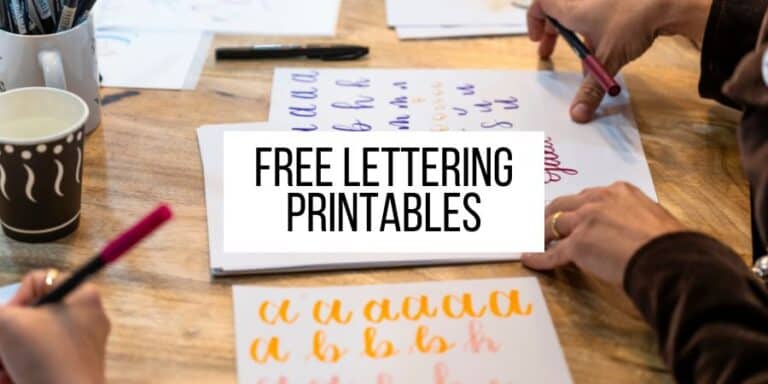 Free Lettering Printables To Master Modern Calligraphy