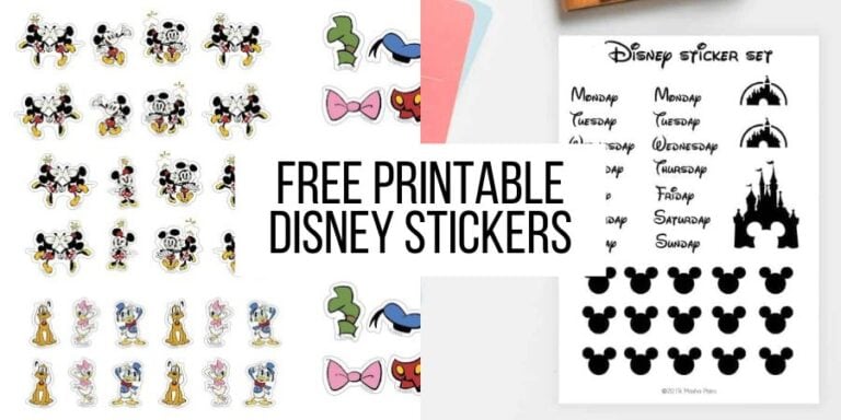 Free Printable Disney Stickers For Your Bullet Journal