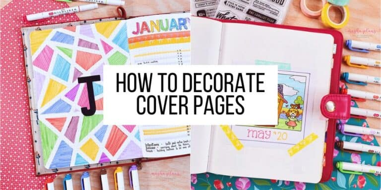 How To Decorate Bullet Journal Cover Pages