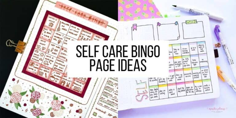 11 Self Care Bingo Bullet Journal Page Ideas