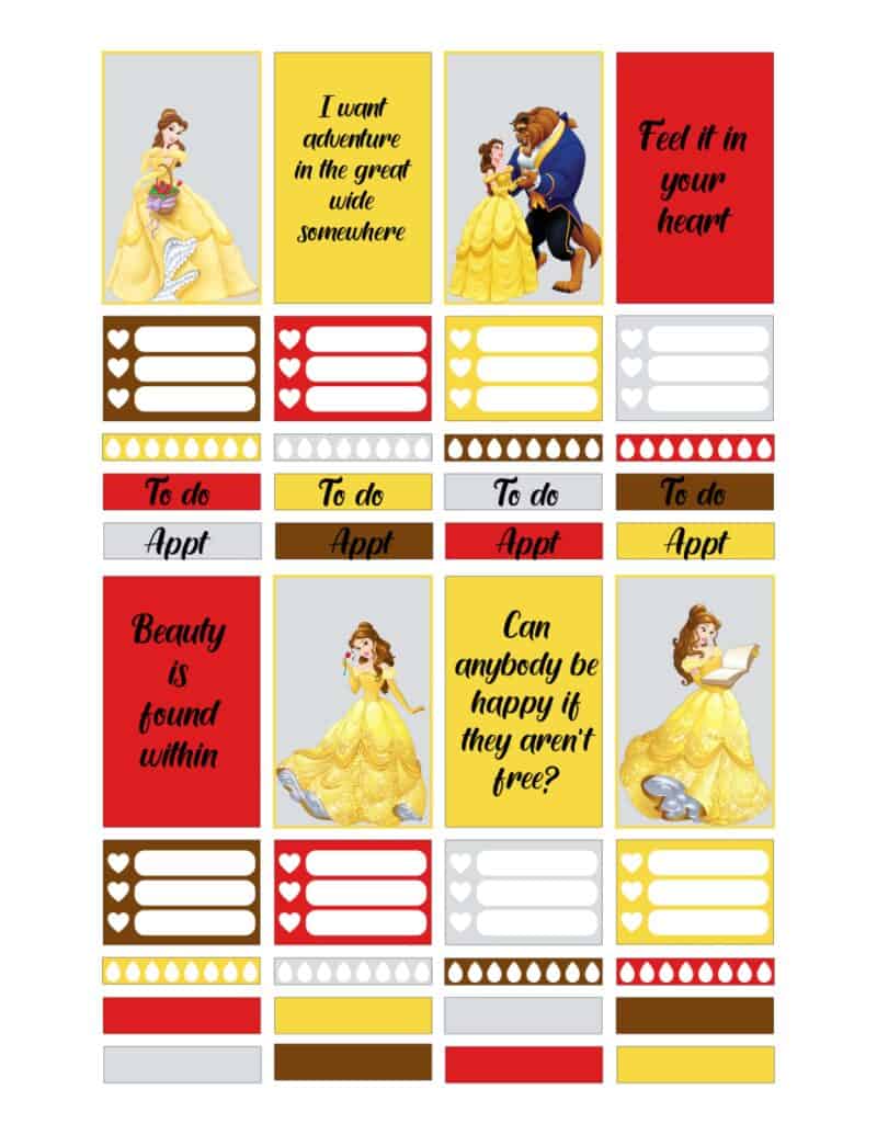 Free Printable Disney Stickers For Your Bullet Journal