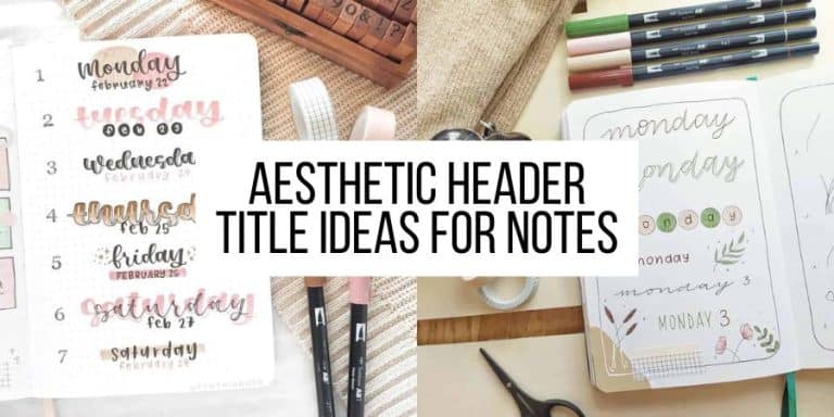 Aesthetic Header And Title Ideas For Your Notes