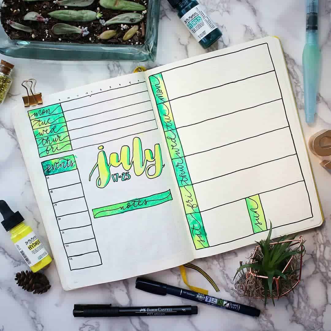 places i want to visit bullet journal