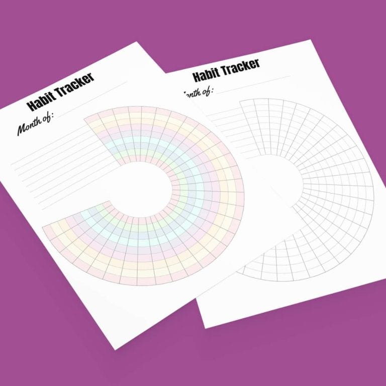15 free printable circle habit trackers