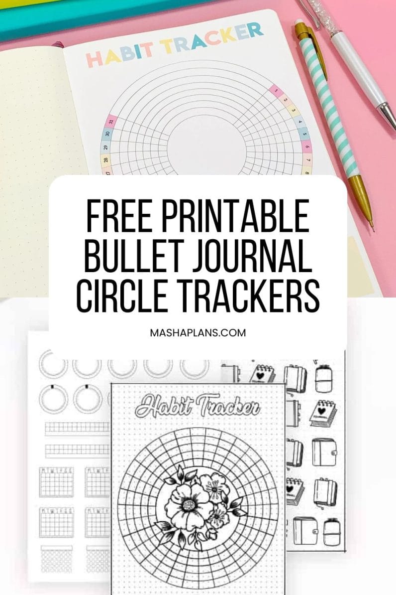 15 free printable circle habit trackers