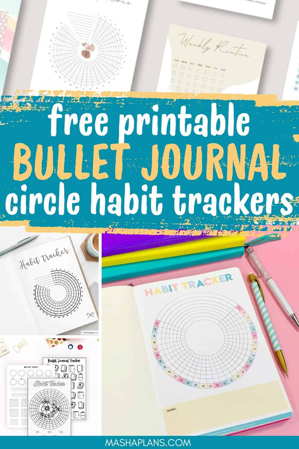 15 free printable circle habit trackers