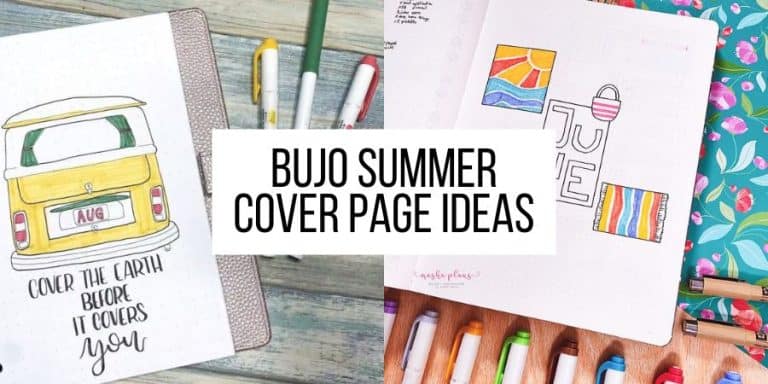 Creative Bullet Journal Summer Cover Page Ideas
