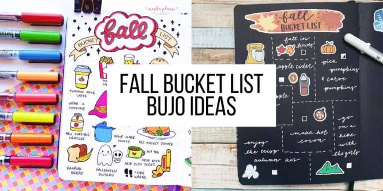 Fall Bucket List Bullet Journal Ideas