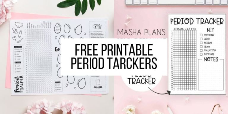 Free Bullet Journal Period Tracker Printables