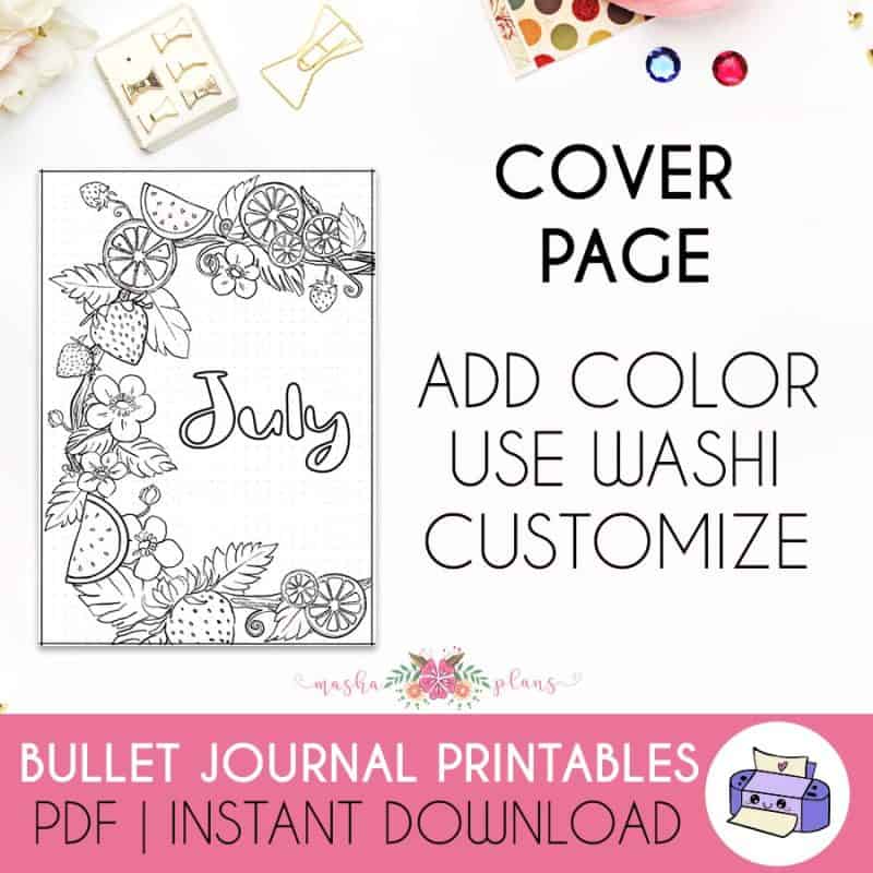 July 2025 Printable Bullet Journal Setup - Image 2