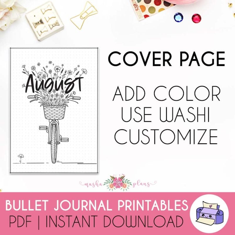 August 2025 Printable Bullet Journal Setup - Image 2