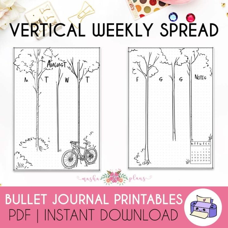 August 2025 Printable Bullet Journal Setup - Image 7