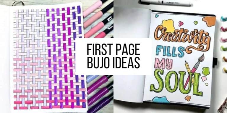 First Page Bullet Journal Ideas