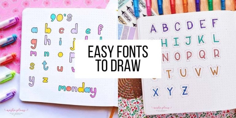 Easy Fonts To Draw In Your Bullet Journal