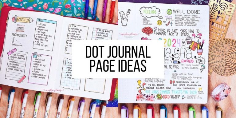 Fun & Creative Dot Journal Page Ideas