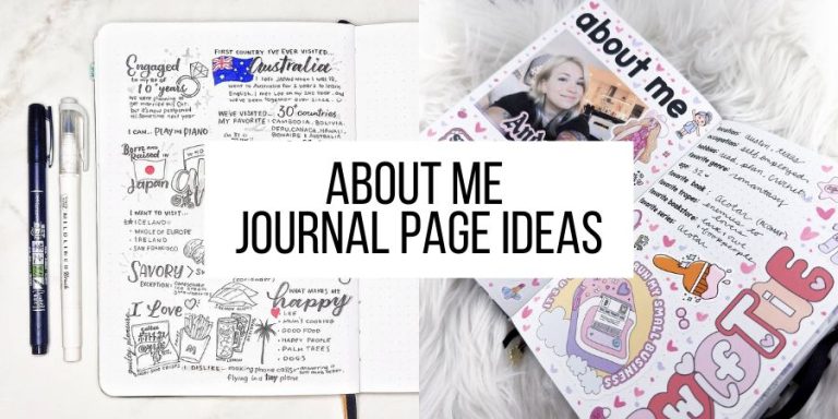 About Me Bullet Journal Page Ideas
