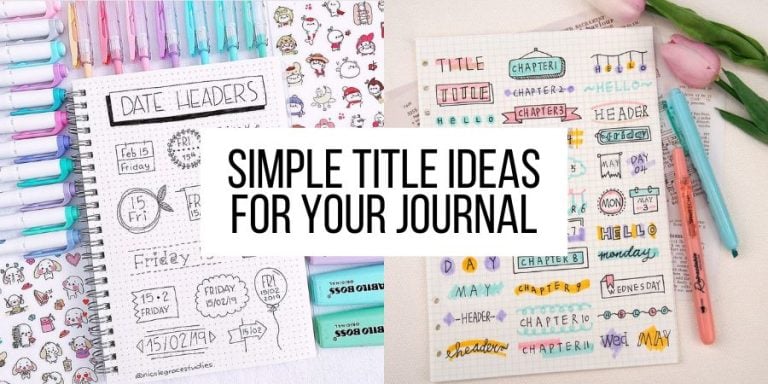 Simple Title Ideas For Your Bullet Journal