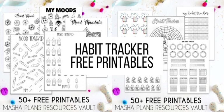 Free Printable Bullet Journal Habit Tracker PDFs